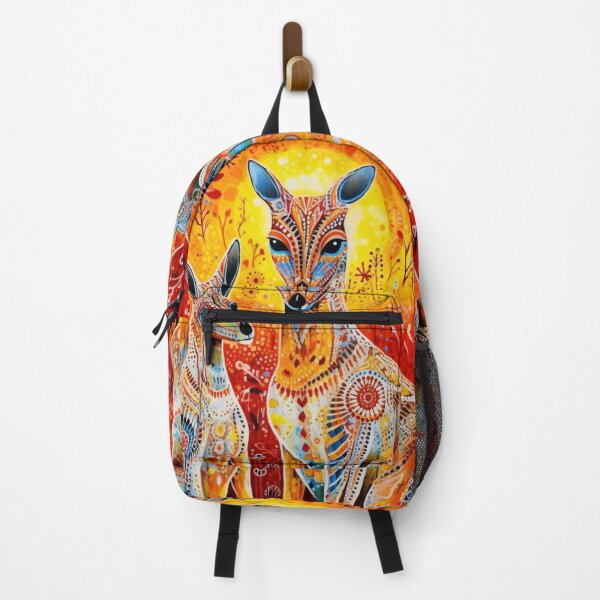 Item preview, Aboriginal Inspired Dot Art - Kangaroo Sunset Australian Wildlife designed and sold by GrinGalore.
