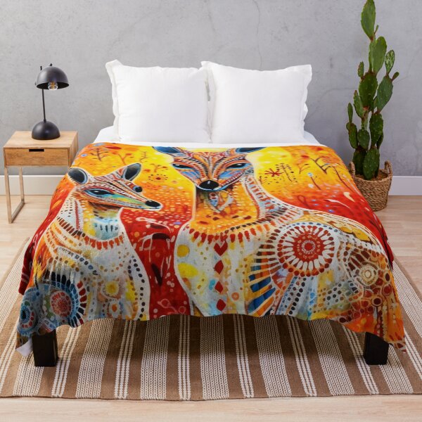 Item preview, Aboriginal Inspired Dot Art - Kangaroo Sunset Australian Wildlife designed and sold by GrinGalore.