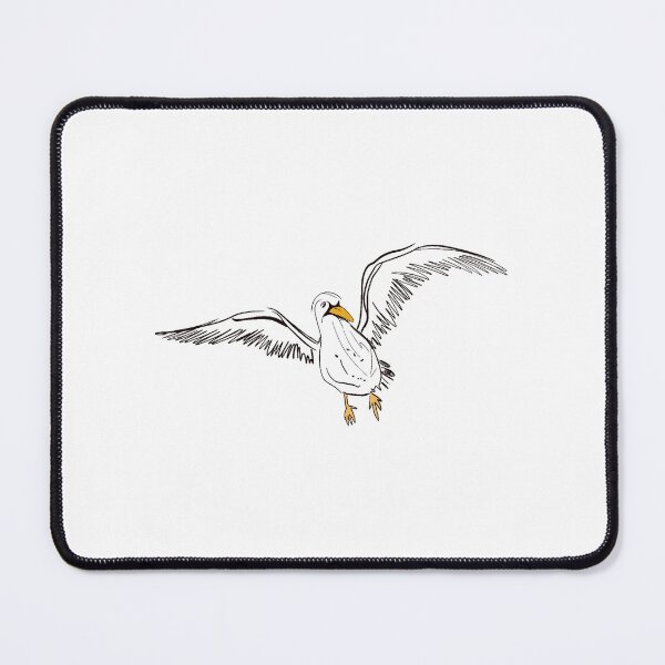 Item preview, Seagull design, black and white drawing designed and sold by By The Moon.