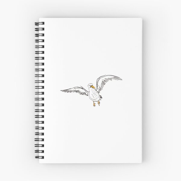 Item preview, Seagull design, black and white drawing designed and sold by By The Moon.