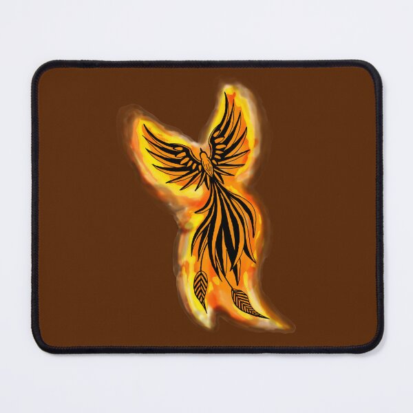 Item preview, Classic Fire Phoenix - Golden Flame Mythical Firebird Art designed and sold by URSM.