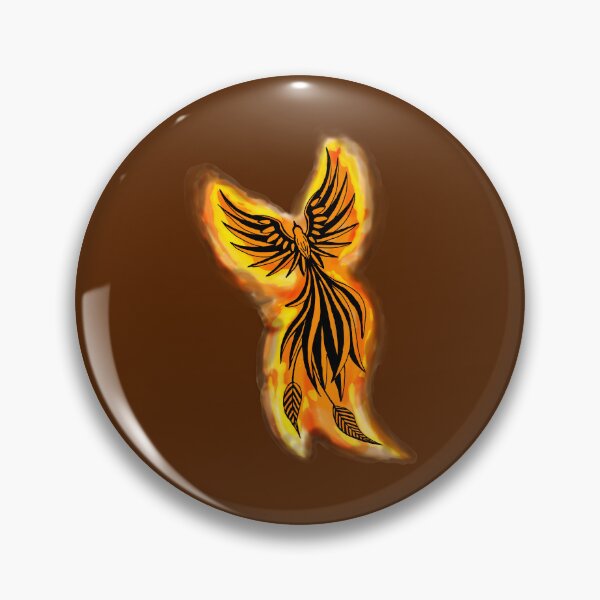 Item preview, Classic Fire Phoenix - Golden Flame Mythical Firebird Art designed and sold by URSM.