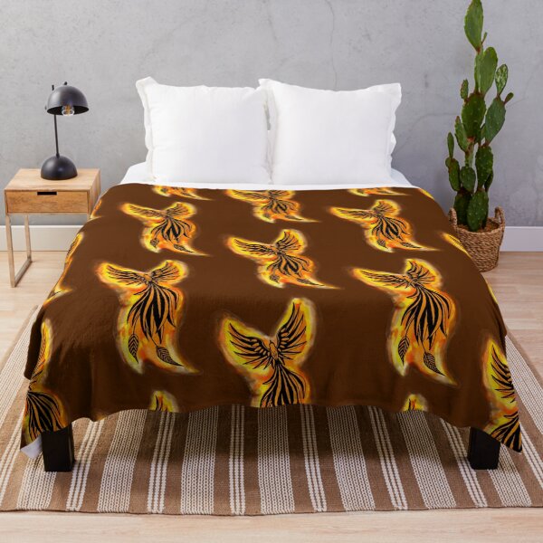 Item preview, Classic Fire Phoenix - Golden Flame Mythical Firebird Art designed and sold by URSM.