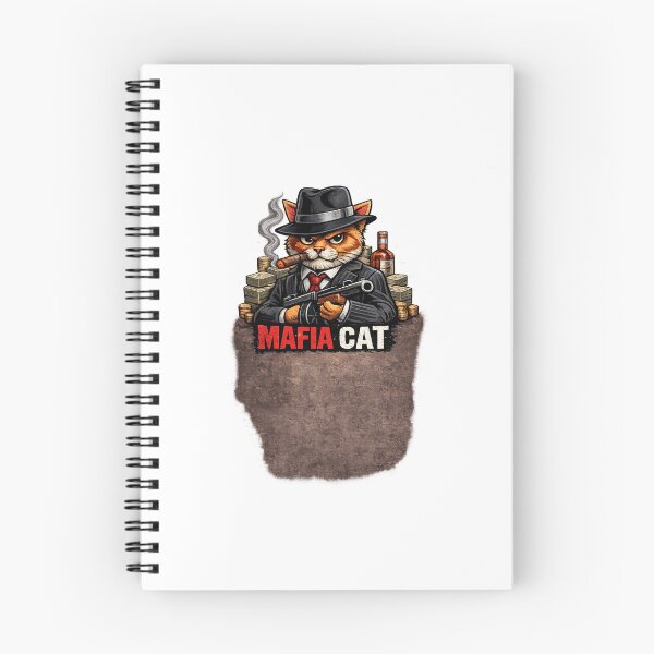 Item preview, Mafia Cat Gangster Vintage T-Shirt | Funny Mob Cat Illustration designed and sold by Norique_7.