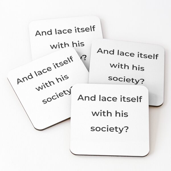 Item preview, “And lace itself with his society?” - print black designed and sold by ariksworld.