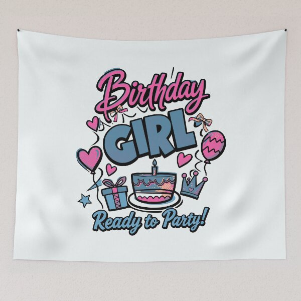 Item preview, Birthday Girl Ready to Party Cute Toddler Birthday Outfit designed and sold by illeN-Art-World.