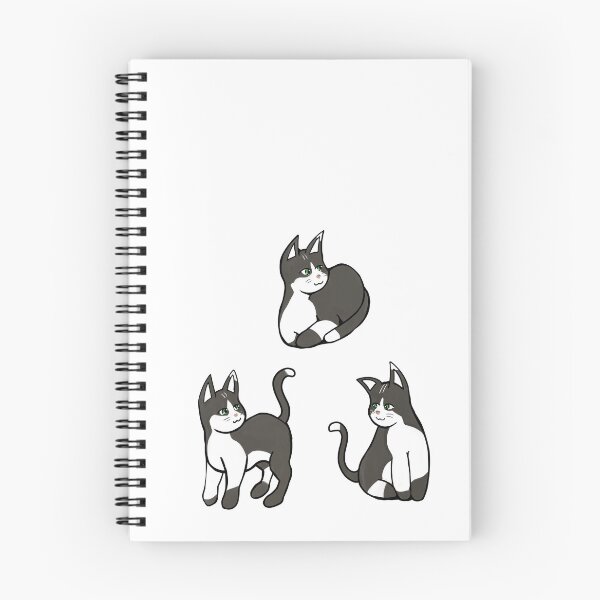 Item preview, Three Drawings of Esha the Black and White Cat designed and sold by YHK13.