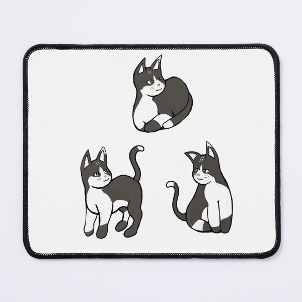 Item preview, Three Drawings of Esha the Black and White Cat designed and sold by YHK13.