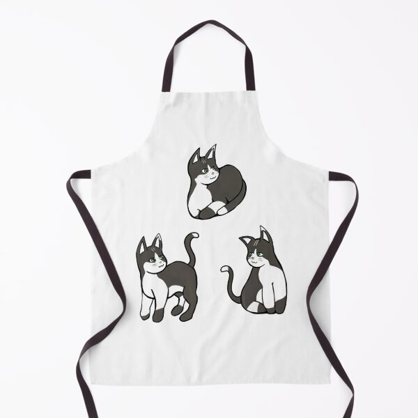 Item preview, Three Drawings of Esha the Black and White Cat designed and sold by YHK13.