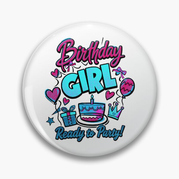 Item preview, Birthday Girl Ready to Party Cute Cake Crown Kids T-Shirt designed and sold by illeN-Art-World.
