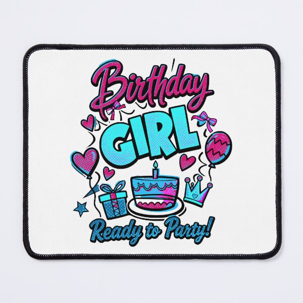 Item preview, Birthday Girl Ready to Party Cute Cake Crown Kids T-Shirt designed and sold by illeN-Art-World.