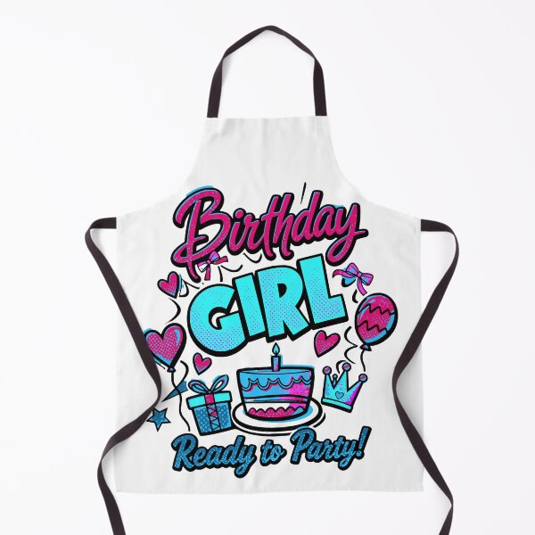 Item preview, Birthday Girl Ready to Party Cute Cake Crown Kids T-Shirt designed and sold by illeN-Art-World.