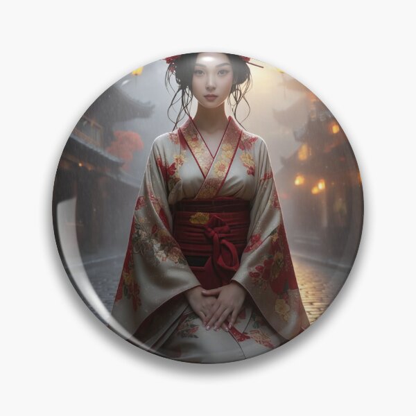 Item preview, Cyberpunk Geisha in Neon Alley – Futuristic Japanese Aesthetics designed and sold by Halbeskilo.