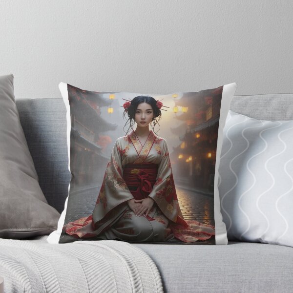 Item preview, Cyberpunk Geisha in Neon Alley – Futuristic Japanese Aesthetics designed and sold by Halbeskilo.