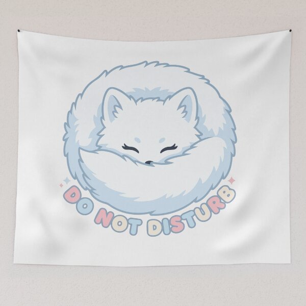 Item preview, Do Not Disturb Kawaii Arctic Fox Snowball designed and sold by Arc2020.