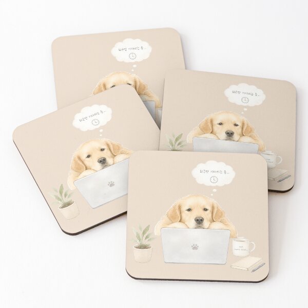 Item preview, Waiting for 5 PM – Golden Retriever Office Worker Design designed and sold by ManggaeJM.