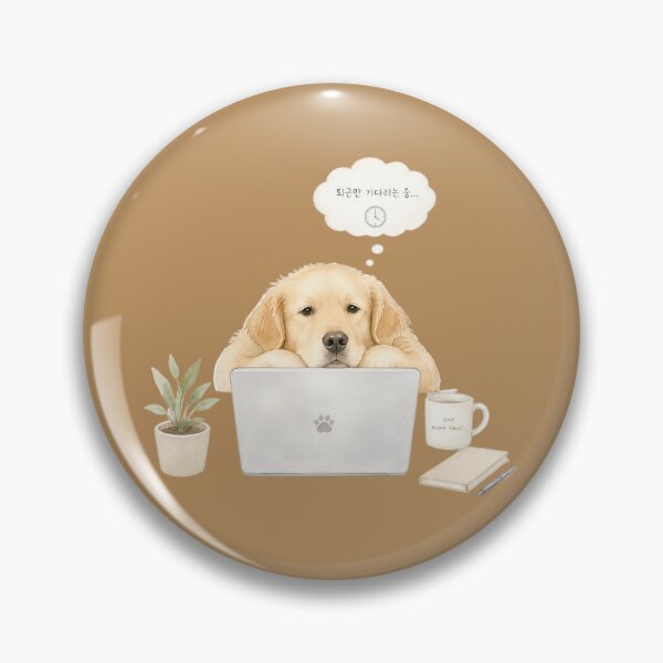 Item preview, Waiting for 5 PM – Golden Retriever Office Worker Design designed and sold by ManggaeJM.