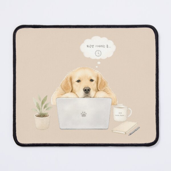 Item preview, Waiting for 5 PM – Golden Retriever Office Worker Design designed and sold by ManggaeJM.