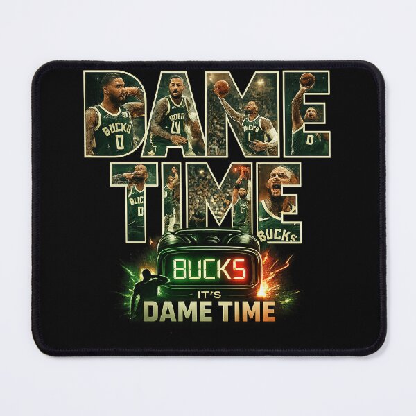 Item preview, Dame Time Milwaukee Bucks Damian Lillard Basketball Vintage Fan Art designed and sold by Shakhbata-1.