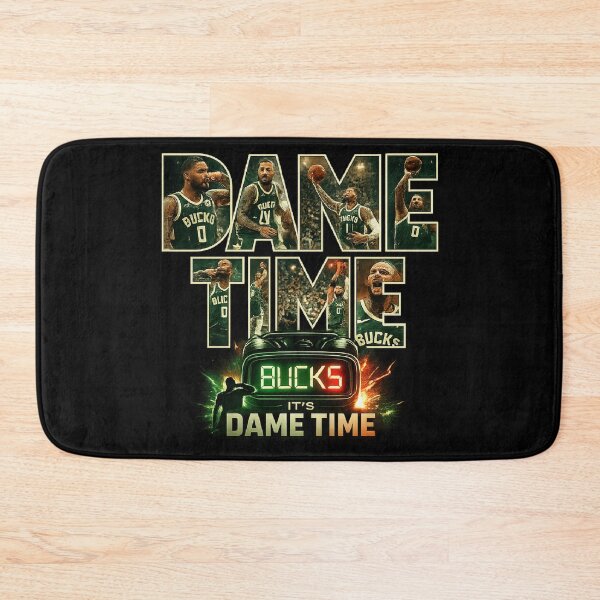 Item preview, Dame Time Milwaukee Bucks Damian Lillard Basketball Vintage Fan Art designed and sold by Shakhbata-1.
