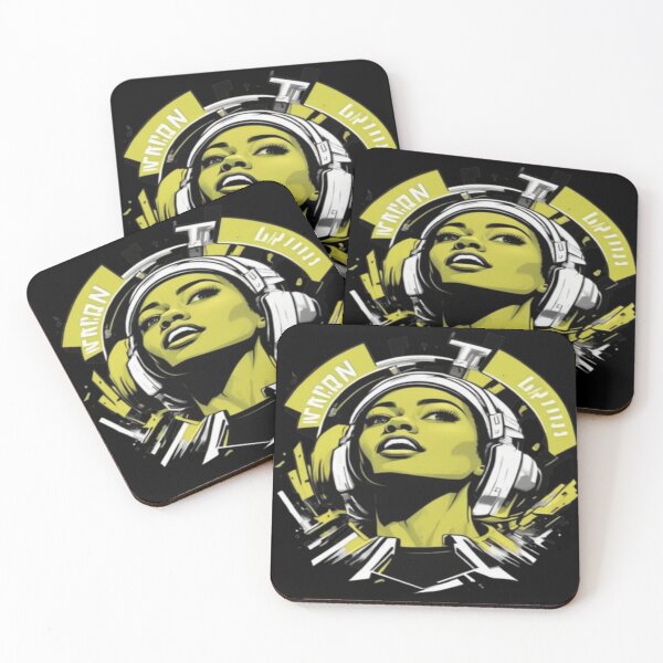 Item preview, Urban Beats: Sci-Fi Cyberpunk Woman with Headphones designed and sold by hetal66.
