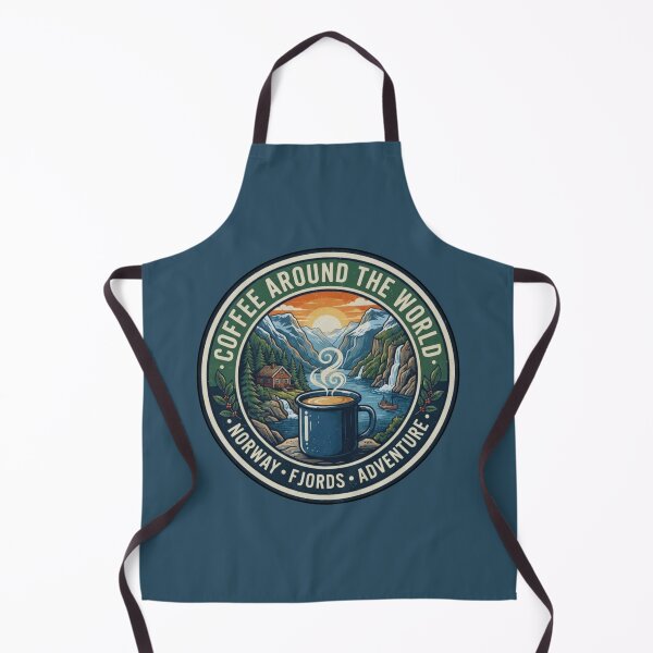 Item preview, Coffee Around the World – Norway | Fjords & Coffee Adventure Vintage Design designed and sold by Bzcoffeeflow.