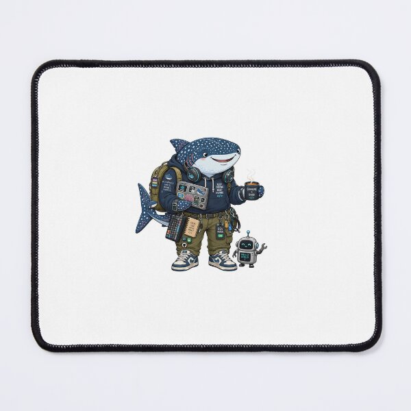 Item preview, Whimsical Whale Shark Software Engineer Coding Art designed and sold by Sol-9524.