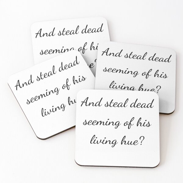 Item preview, “And steal dead seeming of his living hue?” - handwriting black designed and sold by ariksworld.