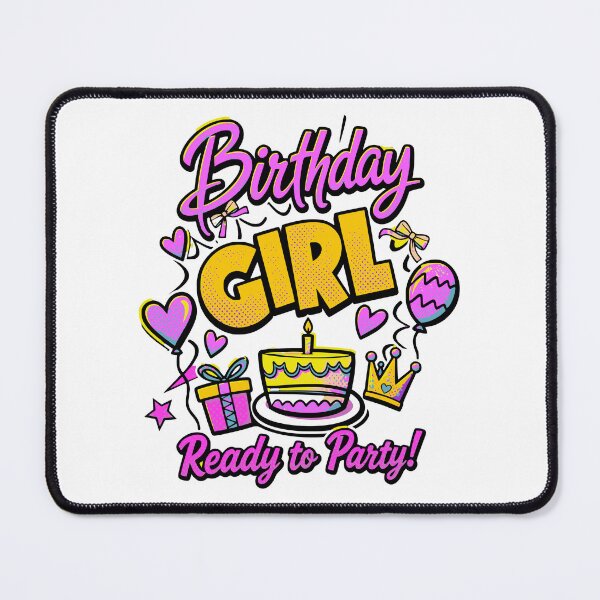 Item preview, Birthday Girl Ready to Party Colorful Birthday Kid Hoodie designed and sold by illeN-Art-World.