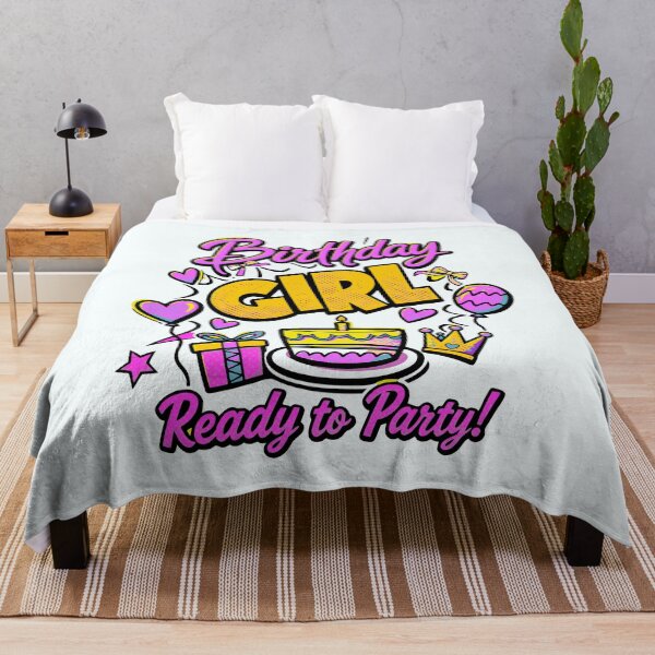 Item preview, Birthday Girl Ready to Party Colorful Birthday Kid Hoodie designed and sold by illeN-Art-World.