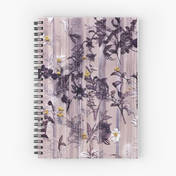 Item preview, Elegant Japanese Purple and Yellow Floral Stripe Pattern designed and sold by Kokeshidreams.