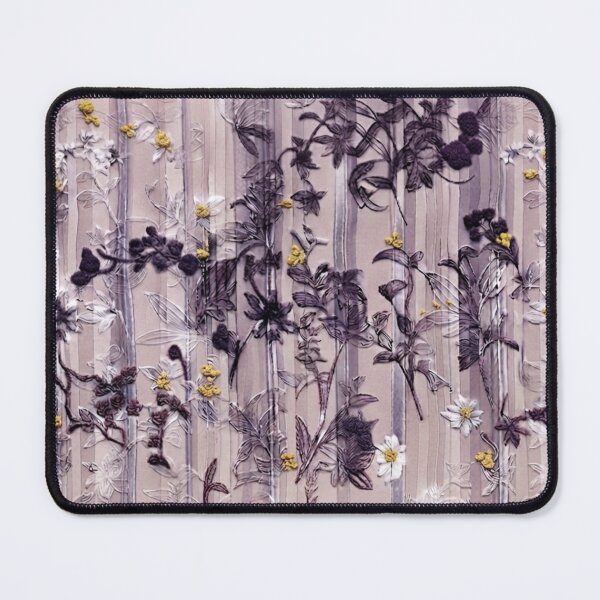 Item preview, Elegant Japanese Purple and Yellow Floral Stripe Pattern designed and sold by Kokeshidreams.
