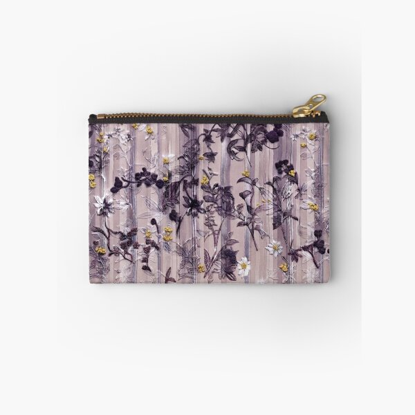 Item preview, Elegant Japanese Purple and Yellow Floral Stripe Pattern designed and sold by Kokeshidreams.