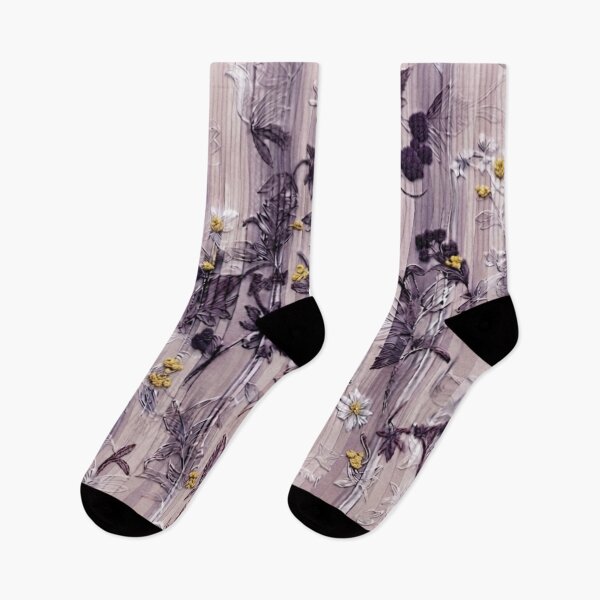 Item preview, Elegant Japanese Purple and Yellow Floral Stripe Pattern designed and sold by Kokeshidreams.