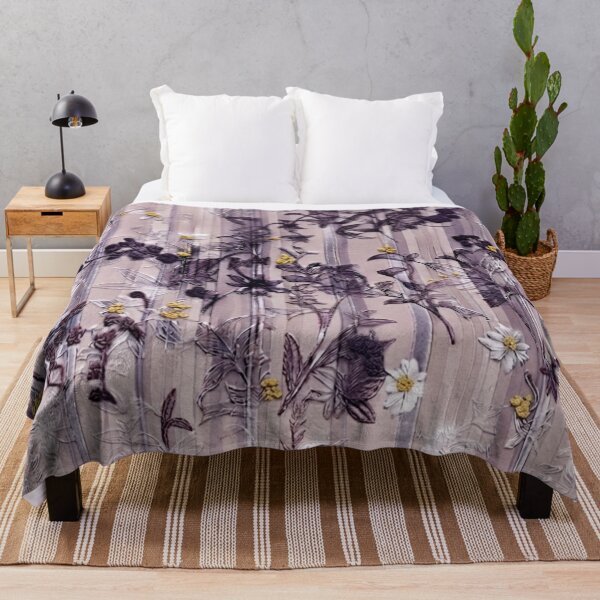 Item preview, Elegant Japanese Purple and Yellow Floral Stripe Pattern designed and sold by Kokeshidreams.