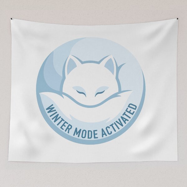 Item preview, Winter Mode Activated Minimalist Arctic Fox designed and sold by Arc2020.