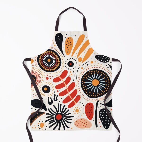 Item preview, Aboriginal Inspired Dot Art - Floral Painting Terracotta Folk Pattern designed and sold by GrinGalore.
