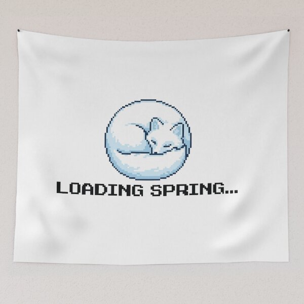 Item preview, Loading Spring Retro Pixel Art Arctic Fox designed and sold by Arc2020.