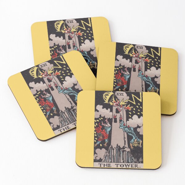 Item preview,  Vintage Seamless - The Tower Tarot Card Pattern  designed and sold by energyoflove333.