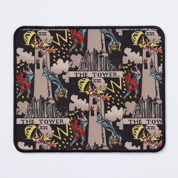 Item preview,  Vintage Seamless - The Tower Tarot Card Pattern  designed and sold by energyoflove333.
