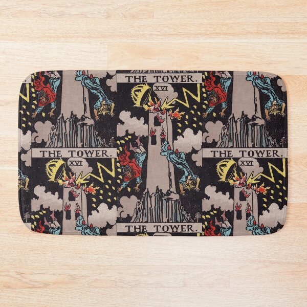 Item preview,  Vintage Seamless - The Tower Tarot Card Pattern  designed and sold by energyoflove333.