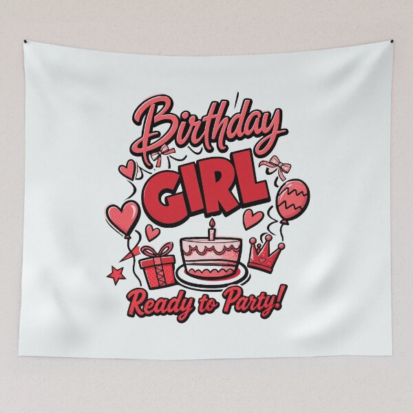 Item preview, Birthday Girl Ready to Party Crown Cake Baby Bodysuit designed and sold by illeN-Art-World.