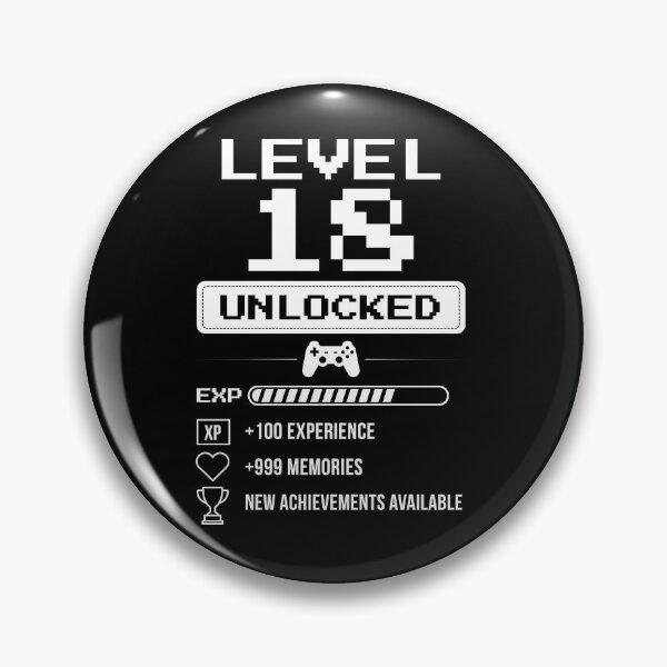 Item preview, Level 18 Unlocked birthday gift designed and sold by NumbersFort.
