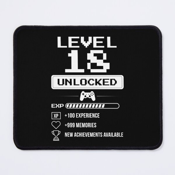 Item preview, Level 18 Unlocked birthday gift designed and sold by NumbersFort.