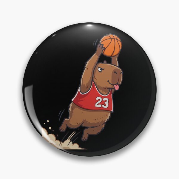 Item preview, Cute capybara basketball player, funny sports design, Sports Gift designed and sold by BobaTeeStore.