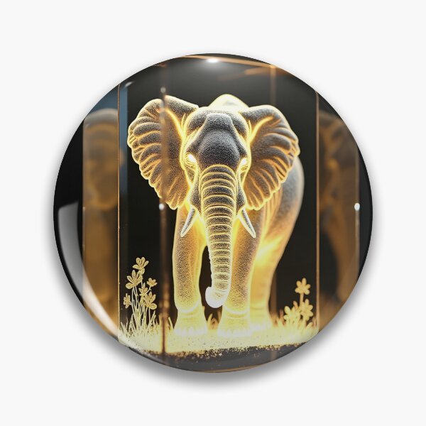 Item preview, The Illuminated Asian Elephant Lenticular Sculpture: 3D Laser Etched Acrylic Layer Poster designed and sold by Creative-RE.