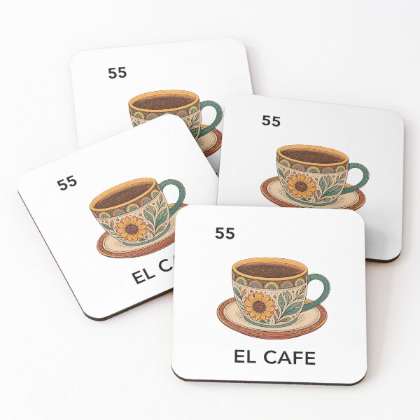Item preview, el cafe loteria card 55 mexican coffee designed and sold by JanineBoling48.