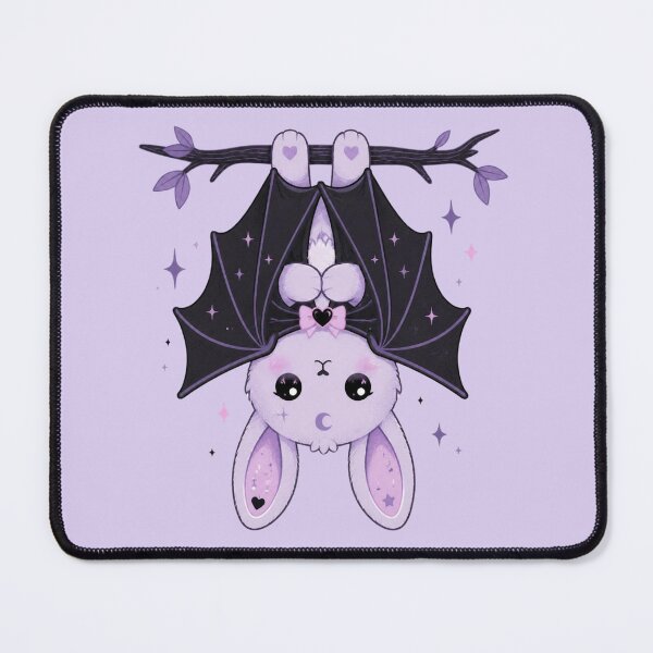 Item preview, Upside‑Down Bat Bunny – Cute Hanging Bunny Sticker designed and sold by Cerys-GS.