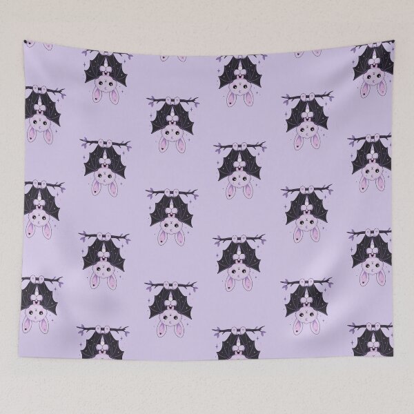 Item preview, Upside‑Down Bat Bunny – Cute Hanging Bunny Sticker designed and sold by Cerys-GS.