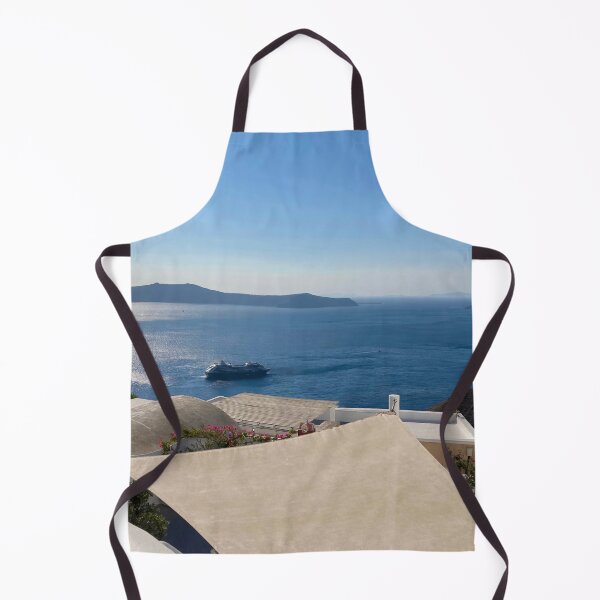 Item preview, Santorini island blue sea background designed and sold by happytraveller1.